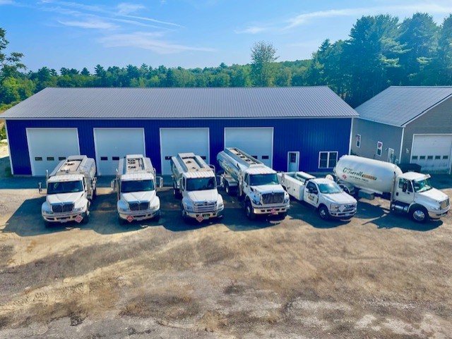 O'Farrell Energy full fleet of fuel delivery trucks at the depot